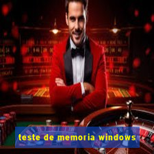 teste de memoria windows